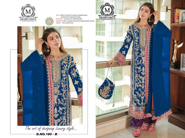 Maryams 180 Georgette Salwar Kameez Wholesale Catalog
