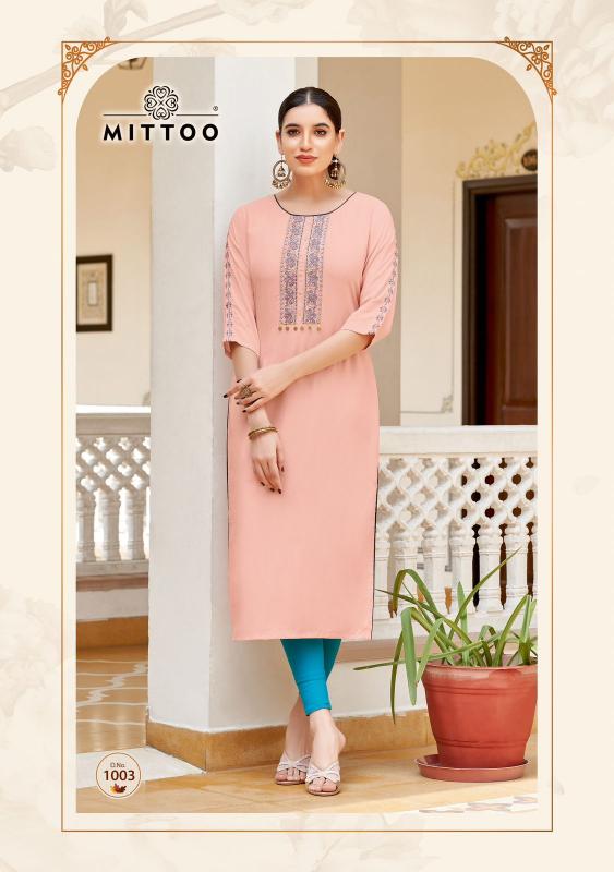 Mittoo Riona Rayon Fancy Kurti Wholesale catalog