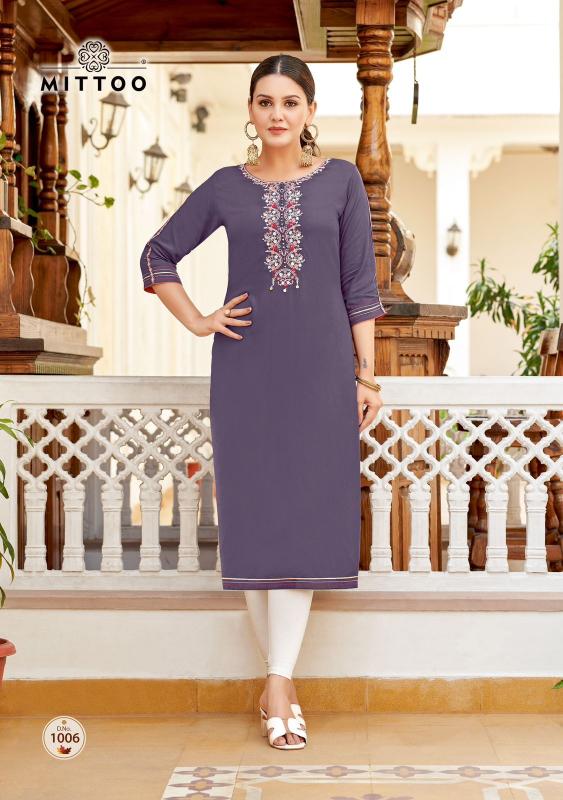 Mittoo Riona Rayon Fancy Kurti Wholesale catalog