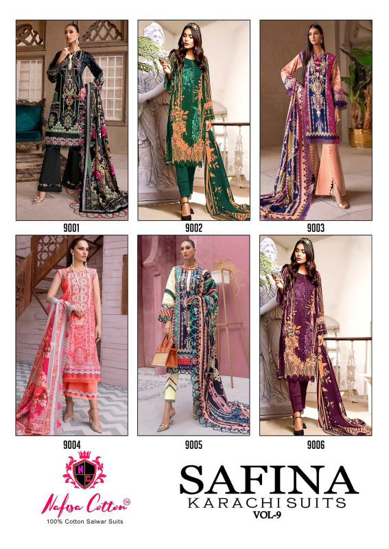 Nafisa Safina Vol 9 Cotton Printed Dress Material Wholesale Catalog