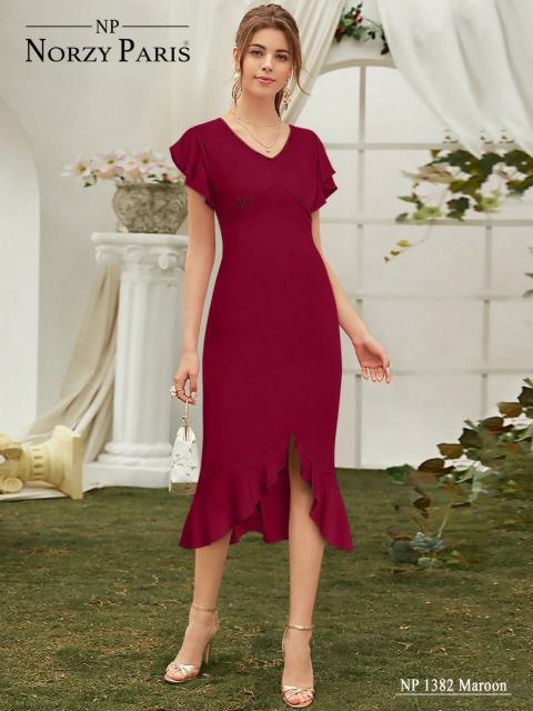Norzy Paris NP D 1382 Marooon Western One Piece Wholesale Catalog