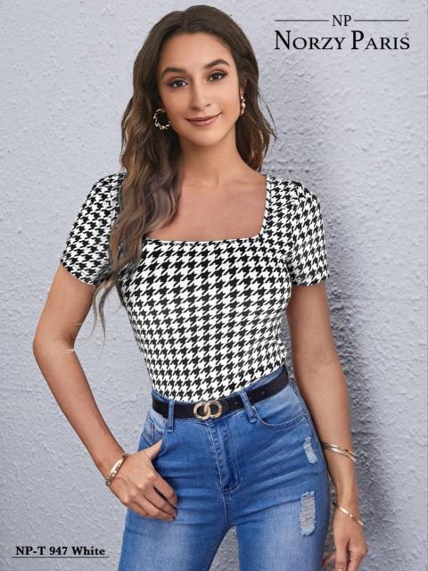 Norzy Paris Tipsy T 942 Maroon & 947 White Western Top Wholesale catalog