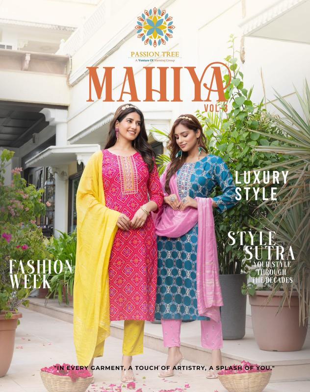 Passion Tree MAHIYA VOL-3 Straight Kurti Wholesale catalog