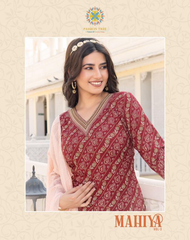 Passion Tree MAHIYA VOL-3 Straight Kurti Wholesale catalog