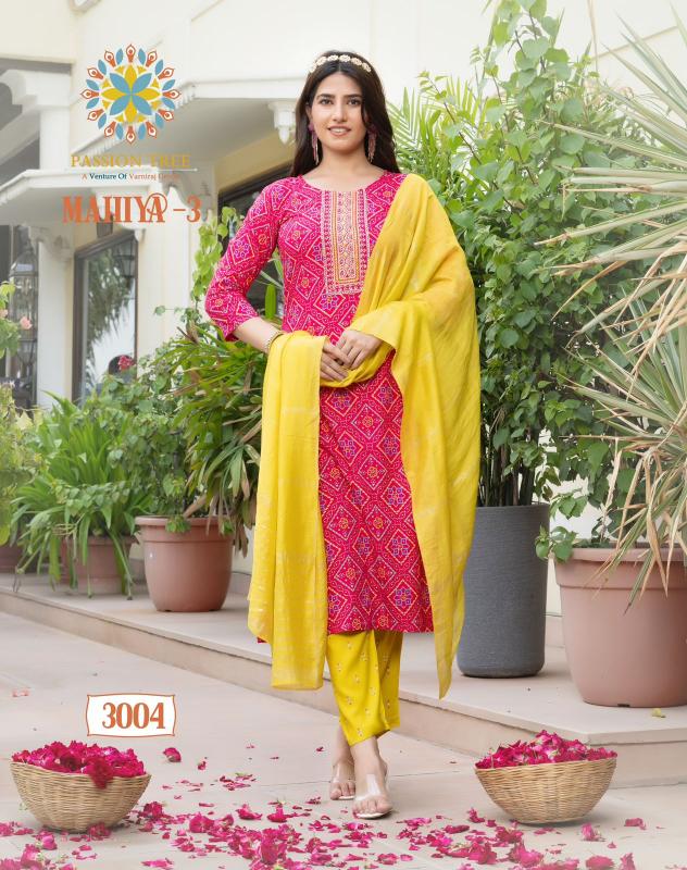 Passion Tree MAHIYA VOL-3 Straight Kurti Wholesale catalog