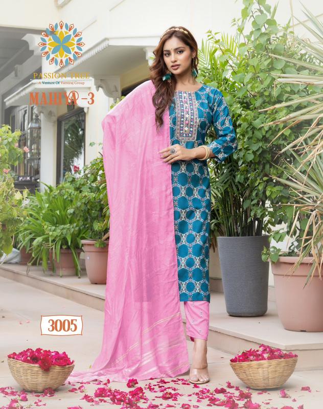 Passion Tree MAHIYA VOL-3 Straight Kurti Wholesale catalog