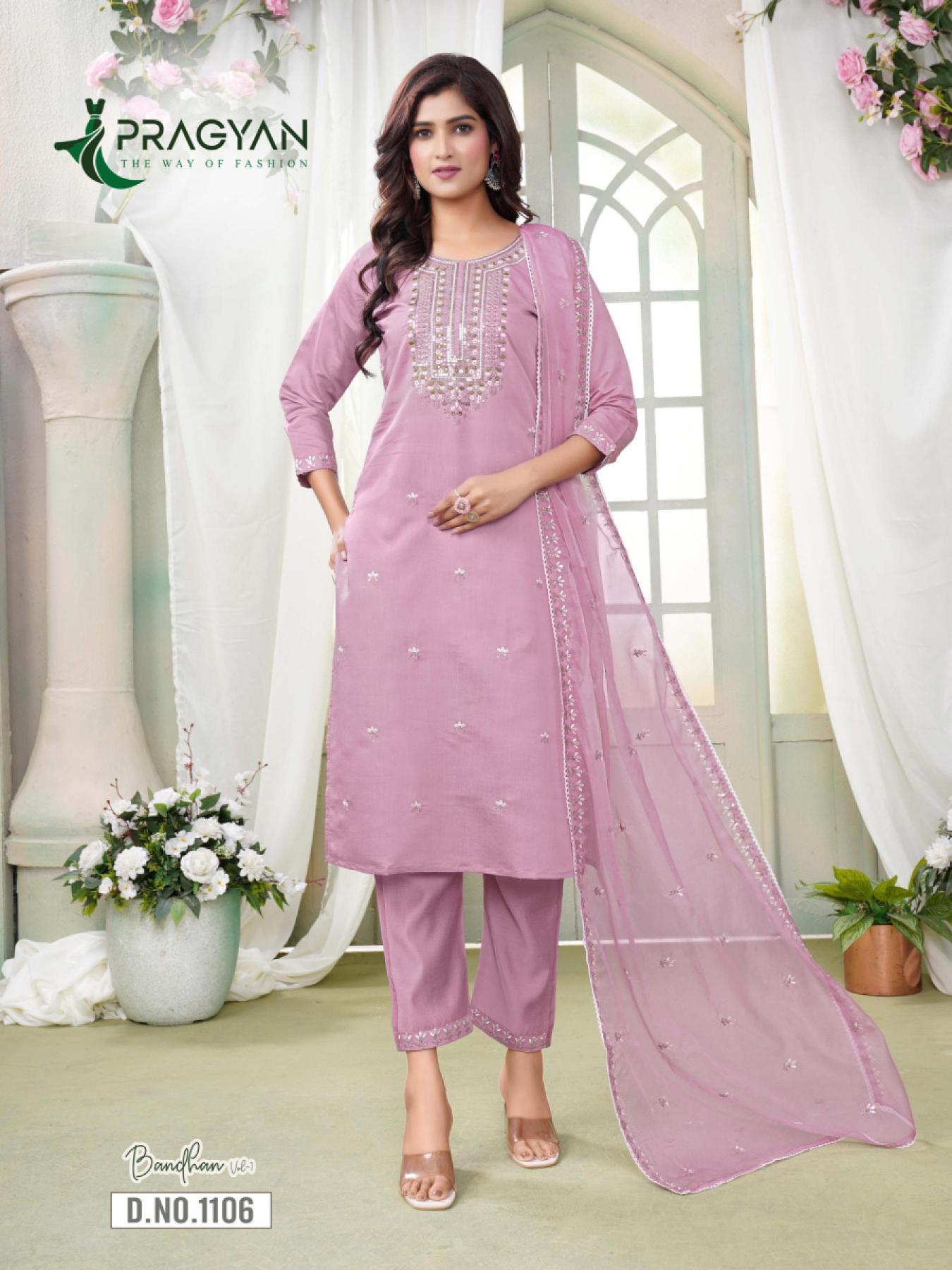 Pragyan Bandhan Vol 1 Embroidery Kurti Wholesale Catalog