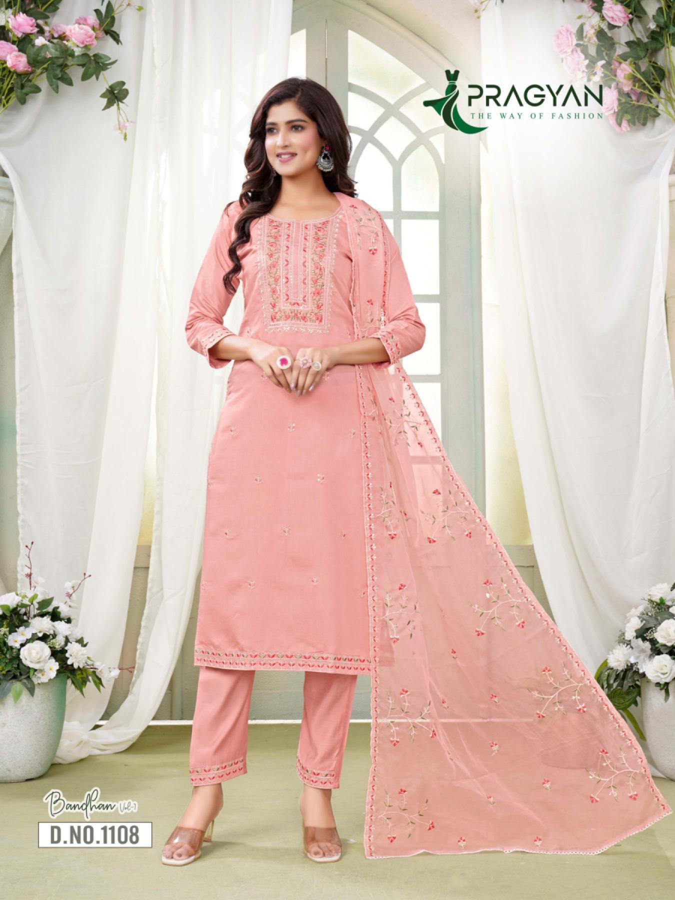 Pragyan Bandhan Vol 1 Embroidery Kurti Wholesale Catalog