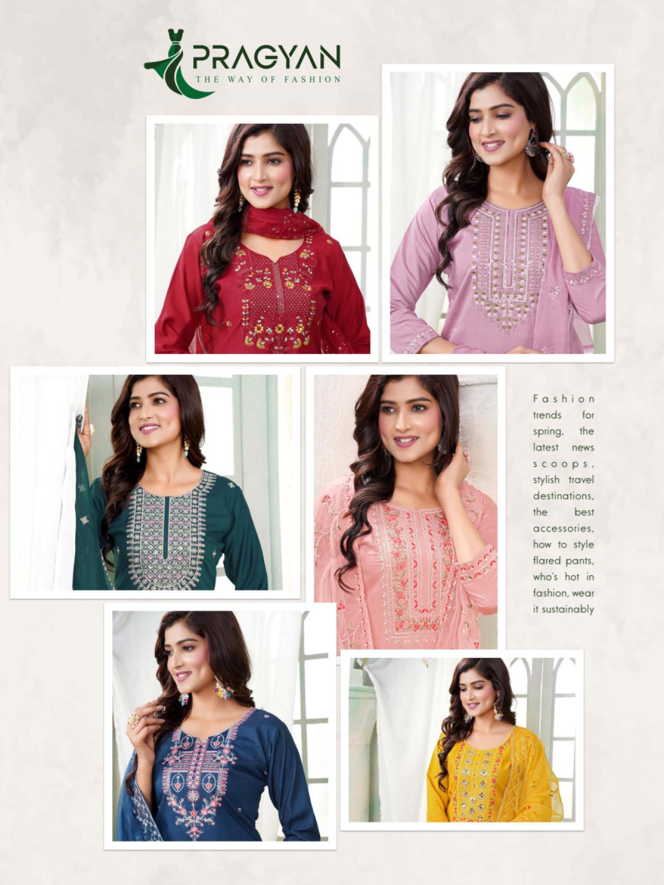 Pragyan Bandhan Vol 1 Embroidery Kurti Wholesale Catalog