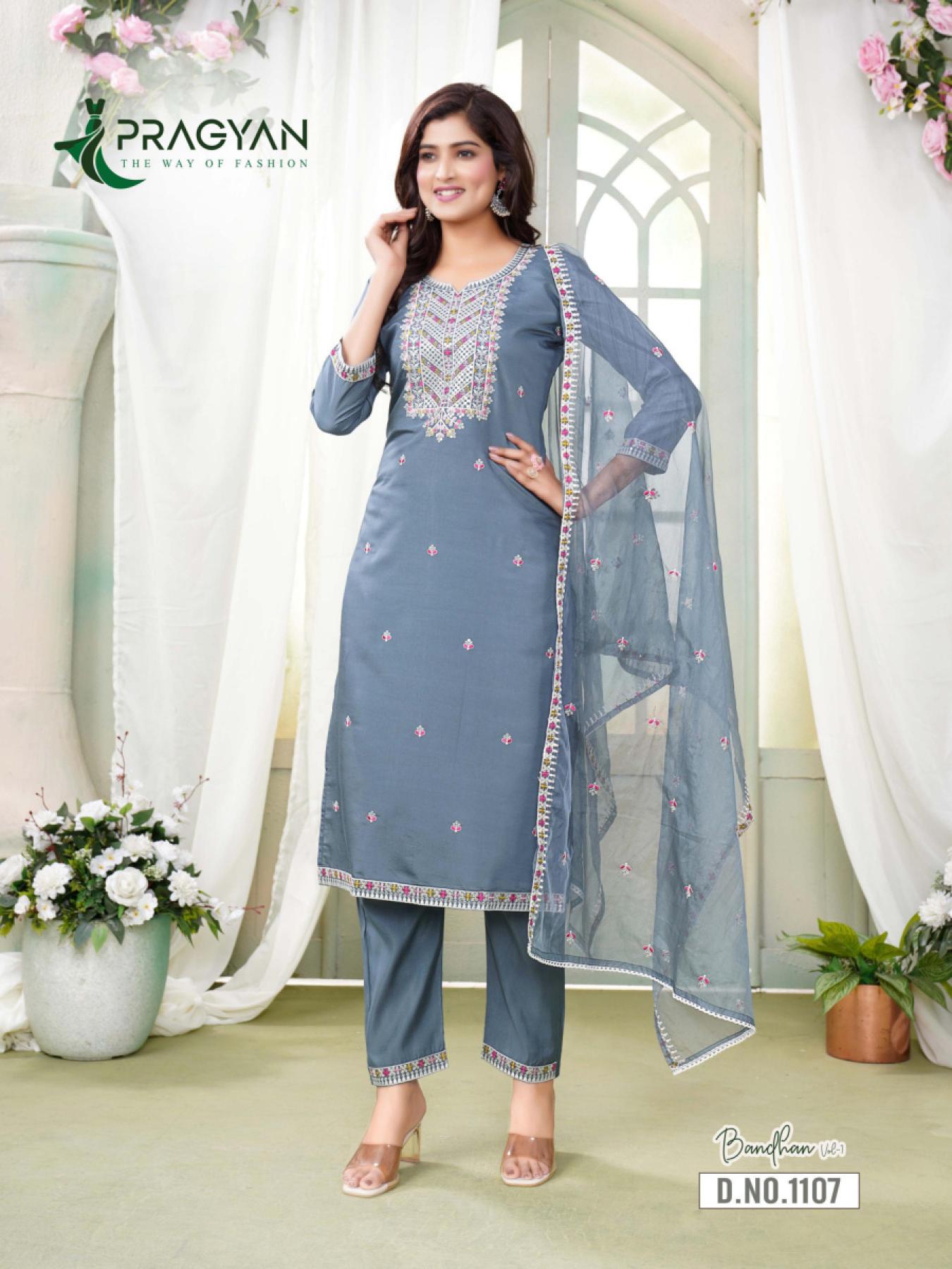 Pragyan Bandhan Vol 1 Embroidery Kurti Wholesale Catalog