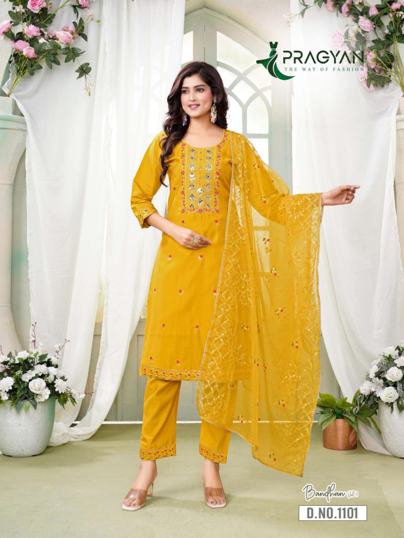 Pragyan Bandhan Vol 1 Embroidery Kurti Wholesale Catalog