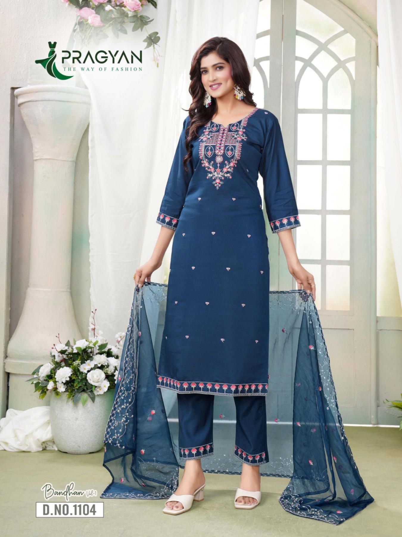 Pragyan Bandhan Vol 1 Embroidery Kurti Wholesale Catalog