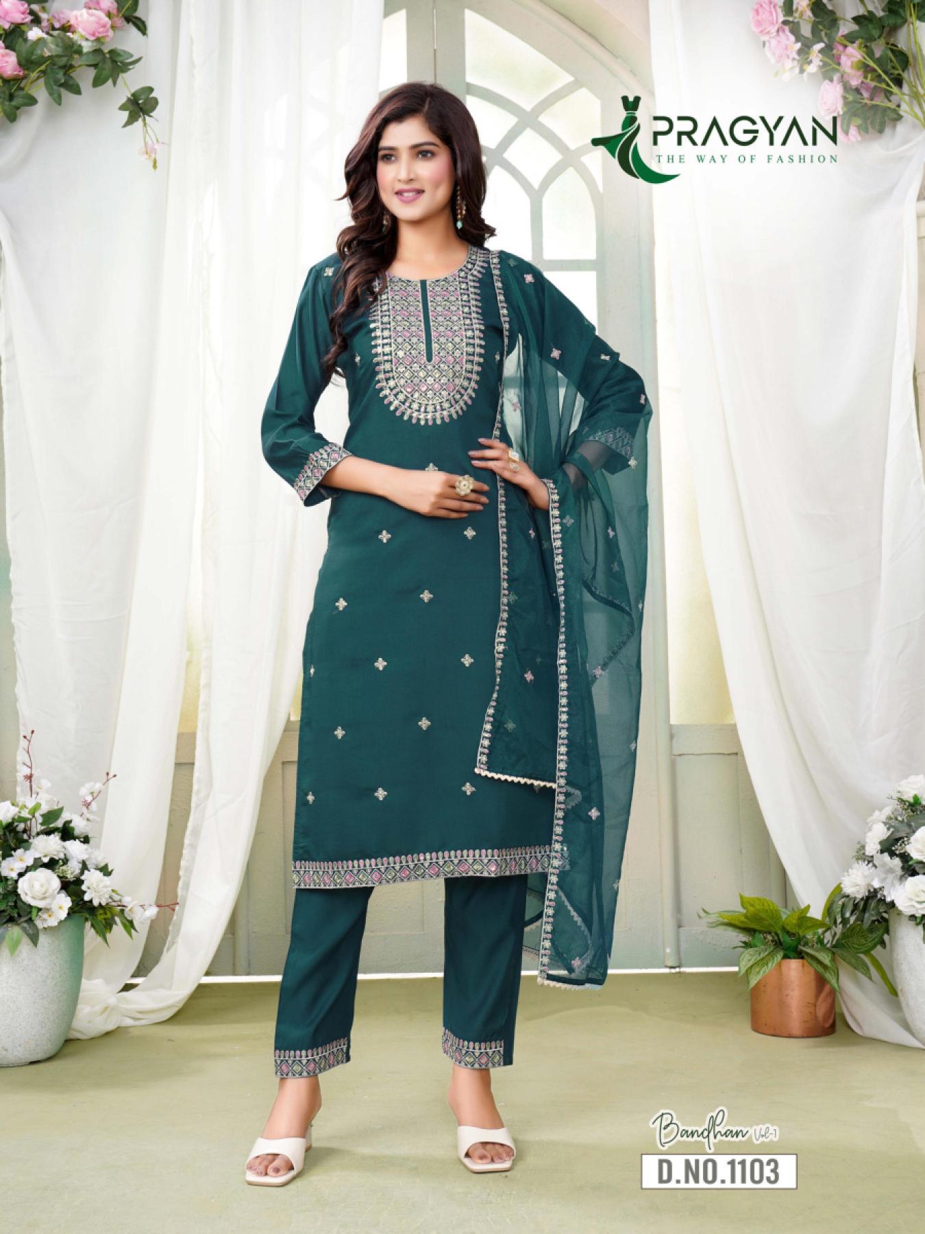 Pragyan Bandhan Vol 1 Embroidery Kurti Wholesale Catalog