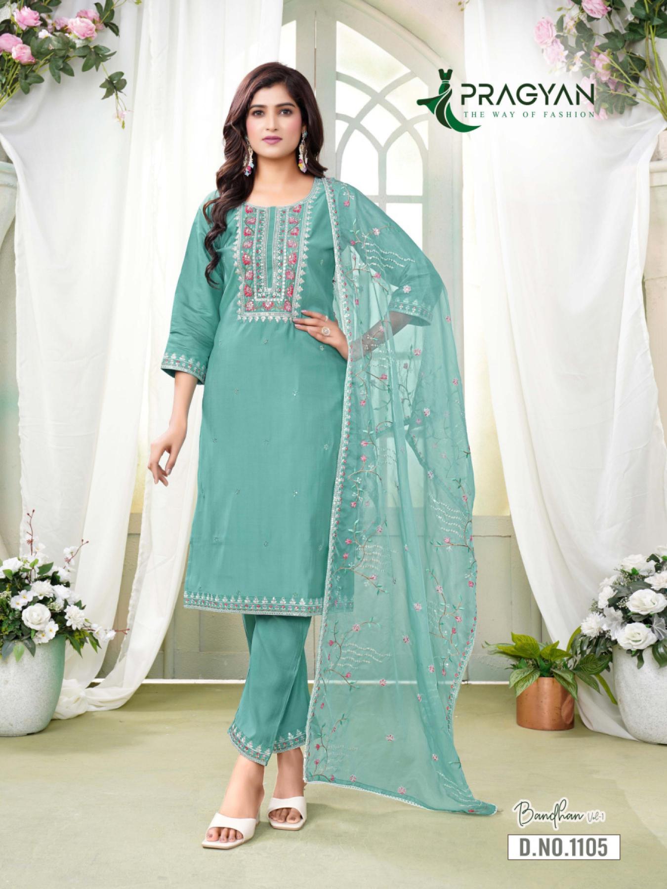 Pragyan Bandhan Vol 1 Embroidery Kurti Wholesale Catalog
