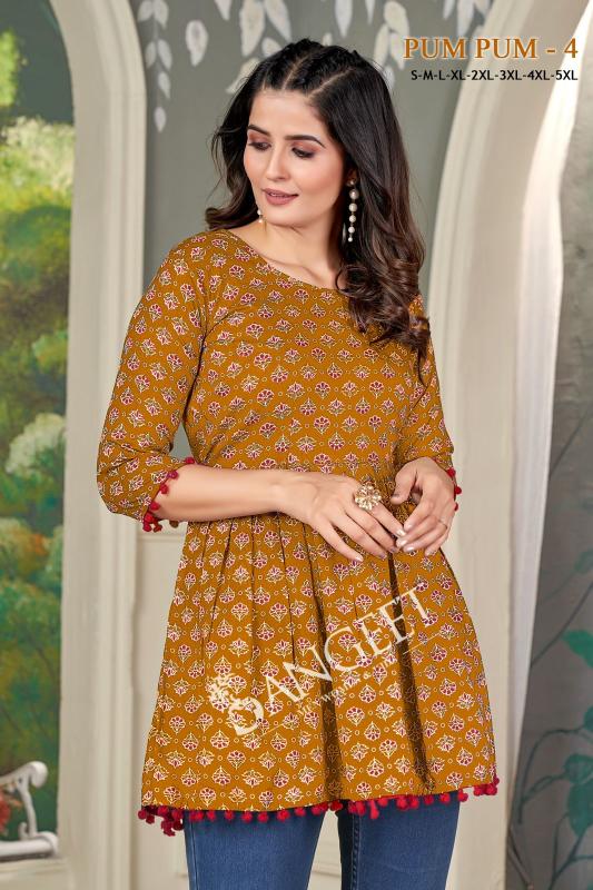 PUMPUM-4 HEAVY RAYON KURTI Wholesale catalog