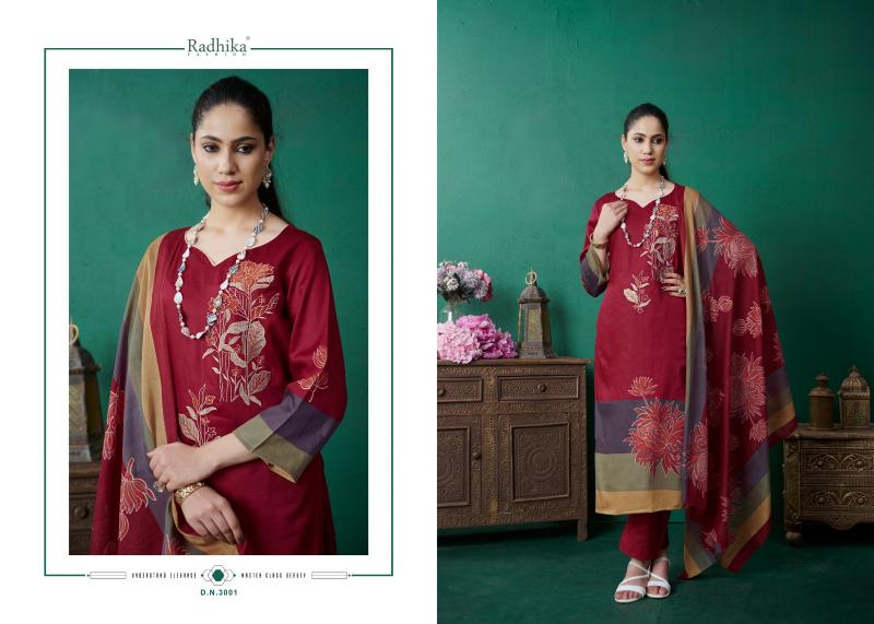 Radhika Azara Mahek Printed Dress Material Wholesale Catalog