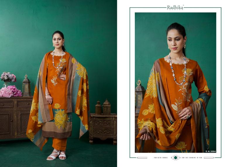 Radhika Azara Mahek Printed Dress Material Wholesale Catalog