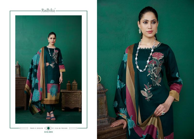 Radhika Azara Mahek Printed Dress Material Wholesale Catalog