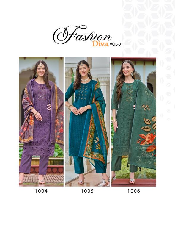 Radhika Fashion Diva Vol 1Digital Print Kurti Wholesale Catalog