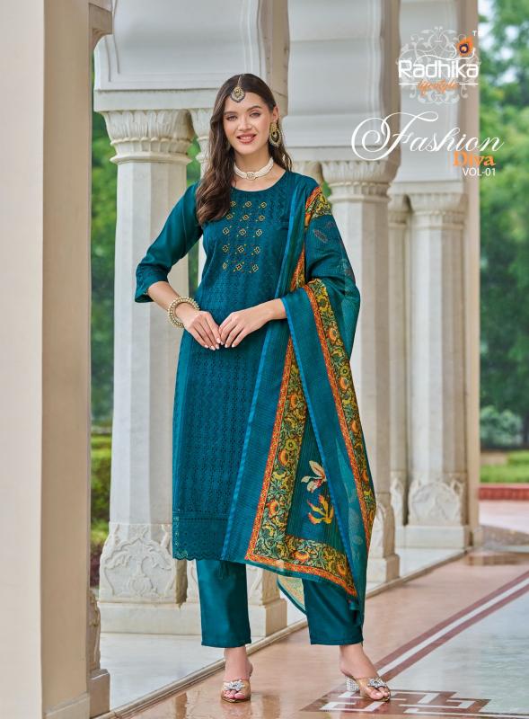 Radhika Fashion Diva Vol 1Digital Print Kurti Wholesale Catalog