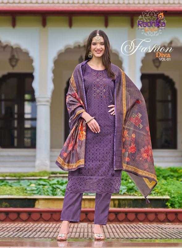 Radhika Fashion Diva Vol 1Digital Print Kurti Wholesale Catalog