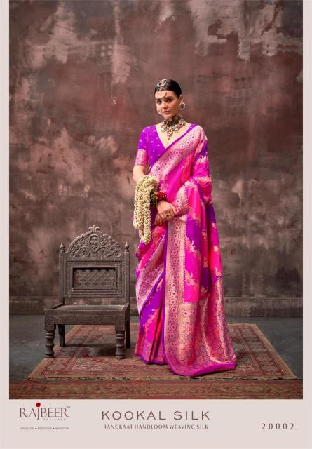 Rajbeer Kookal Silk Handloom Weaving Saree Wholesale Catalog