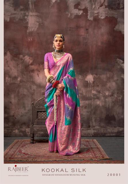 Rajbeer Kookal Silk Handloom Weaving Saree Wholesale Catalog
