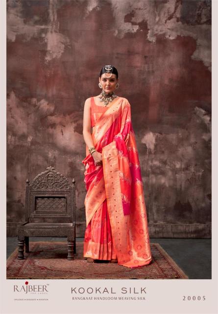 Rajbeer Kookal Silk Handloom Weaving Saree Wholesale Catalog