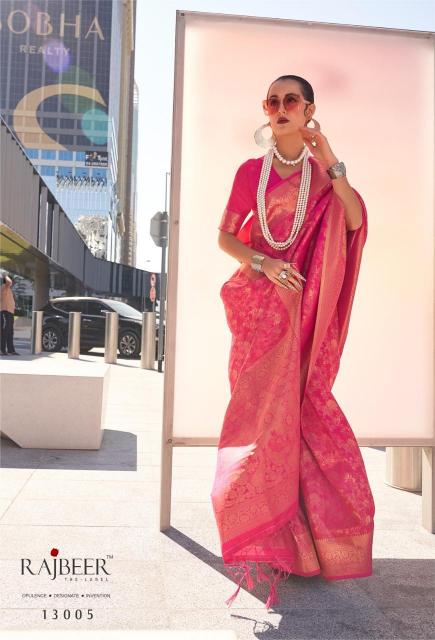 Rajbeer Kzainab Handloom Weaving Silk Saree Wholesale Catalog