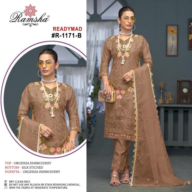 Ramsha R 1171 Nx Ready Made Pakistani Suits Wholesale catalog
