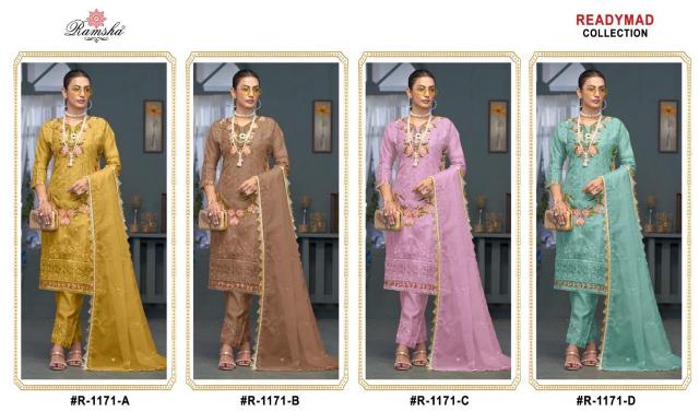 Ramsha R 1171 Nx Ready Made Pakistani Suits Wholesale catalog
