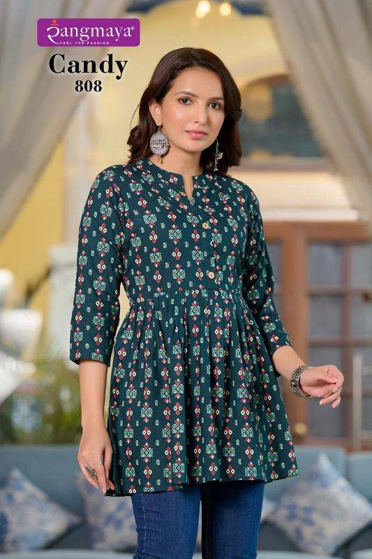 Rangmaya Candy 8 Fancy Kurti Top Wholesale Catalog