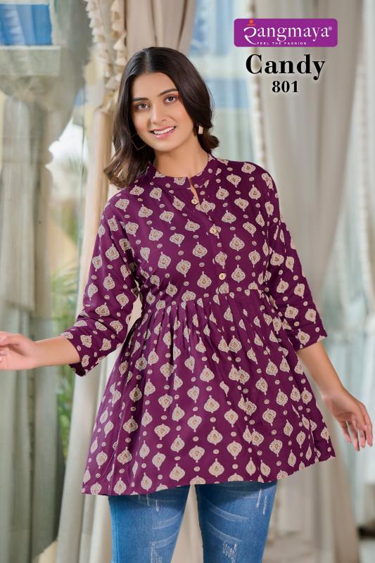 Rangmaya Candy 8 Fancy Kurti Top Wholesale Catalog