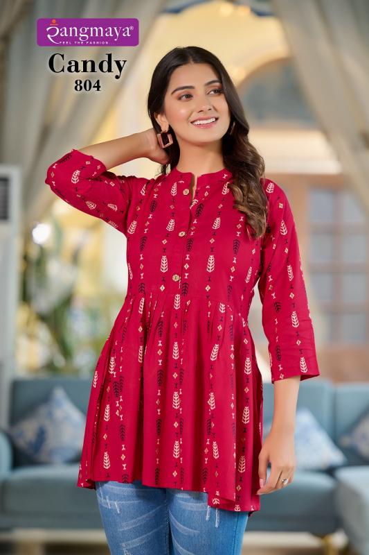 Rangmaya Candy 8 Fancy Kurti Top Wholesale Catalog