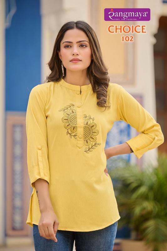 Rangmaya Choice Top Kurti Wholesale catalog