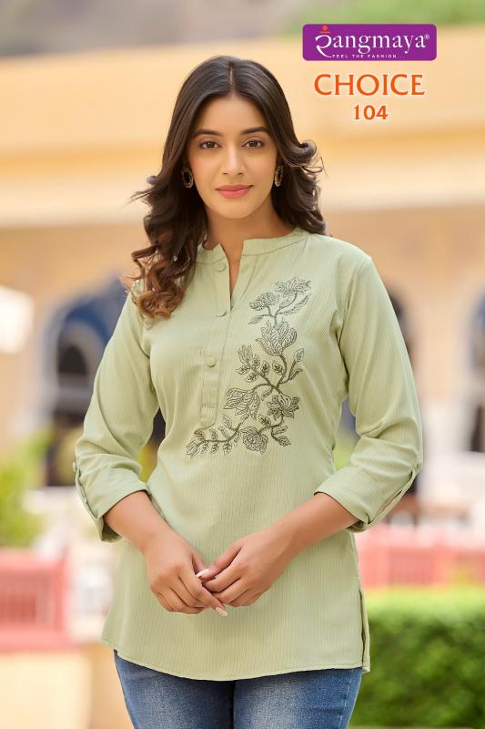 Rangmaya Choice Top Kurti Wholesale catalog