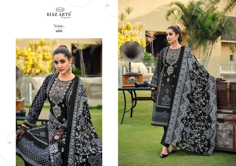 Riaz Arts The Artist Vol 4 Lawn Digital Printed Dress Material Wholesale Catalog