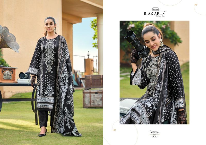 Riaz Arts The Artist Vol 4 Lawn Digital Printed Dress Material Wholesale Catalog