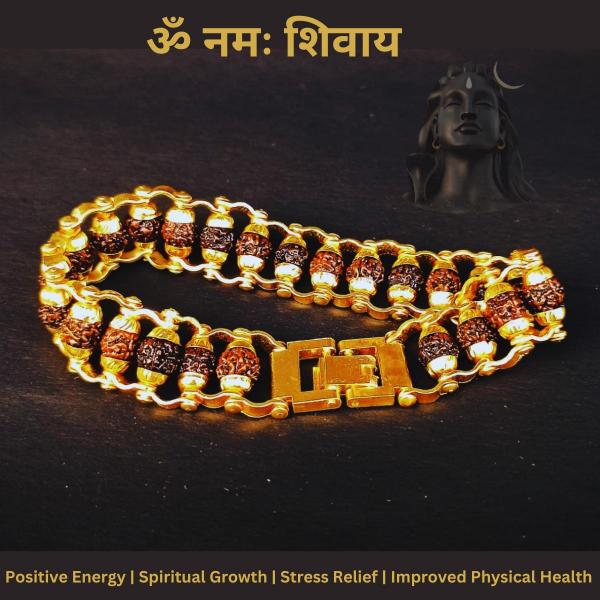 Rudraksha Bracelet in Gold Plated