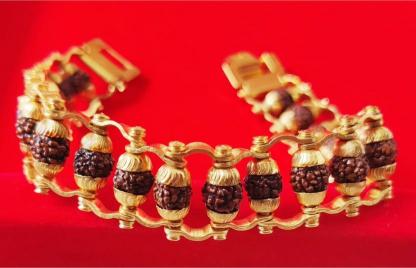 Rudraksha Bracelet in Gold Plated