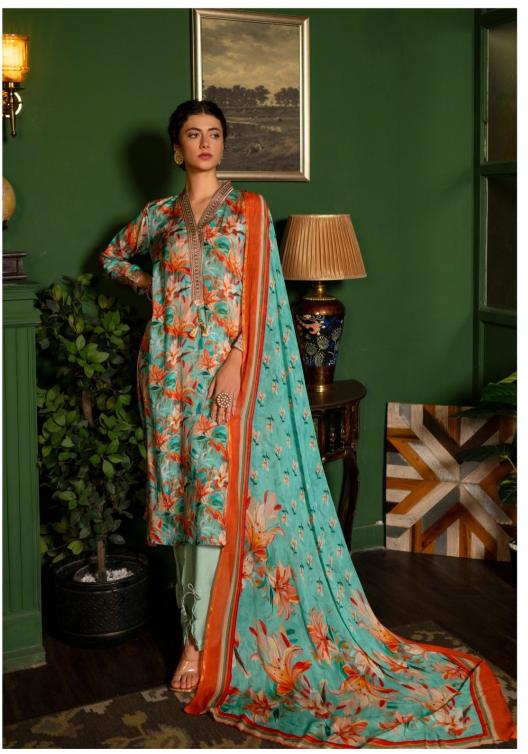Saanja Saarthi Muslin Digital Printed Salwar Kameez Wholesale Catalog