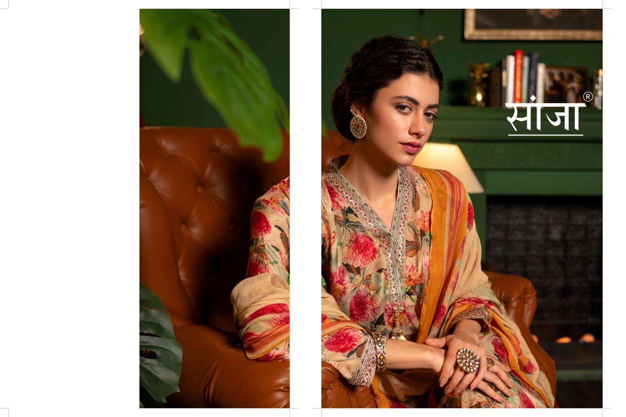 Saanja Saarthi Muslin Digital Printed Salwar Kameez Wholesale Catalog