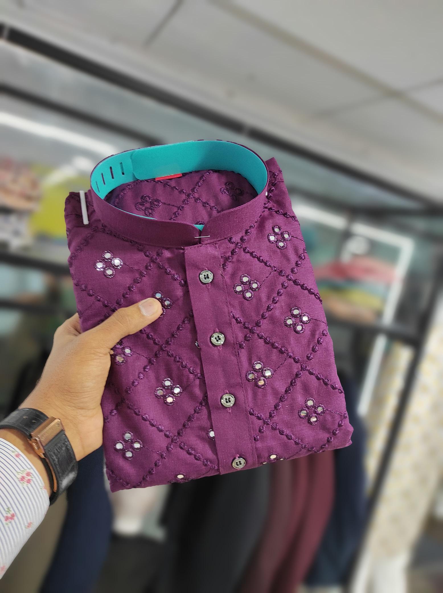 Sabella Kajukatri Mirror Work kurta mens wear Wholesale catalog