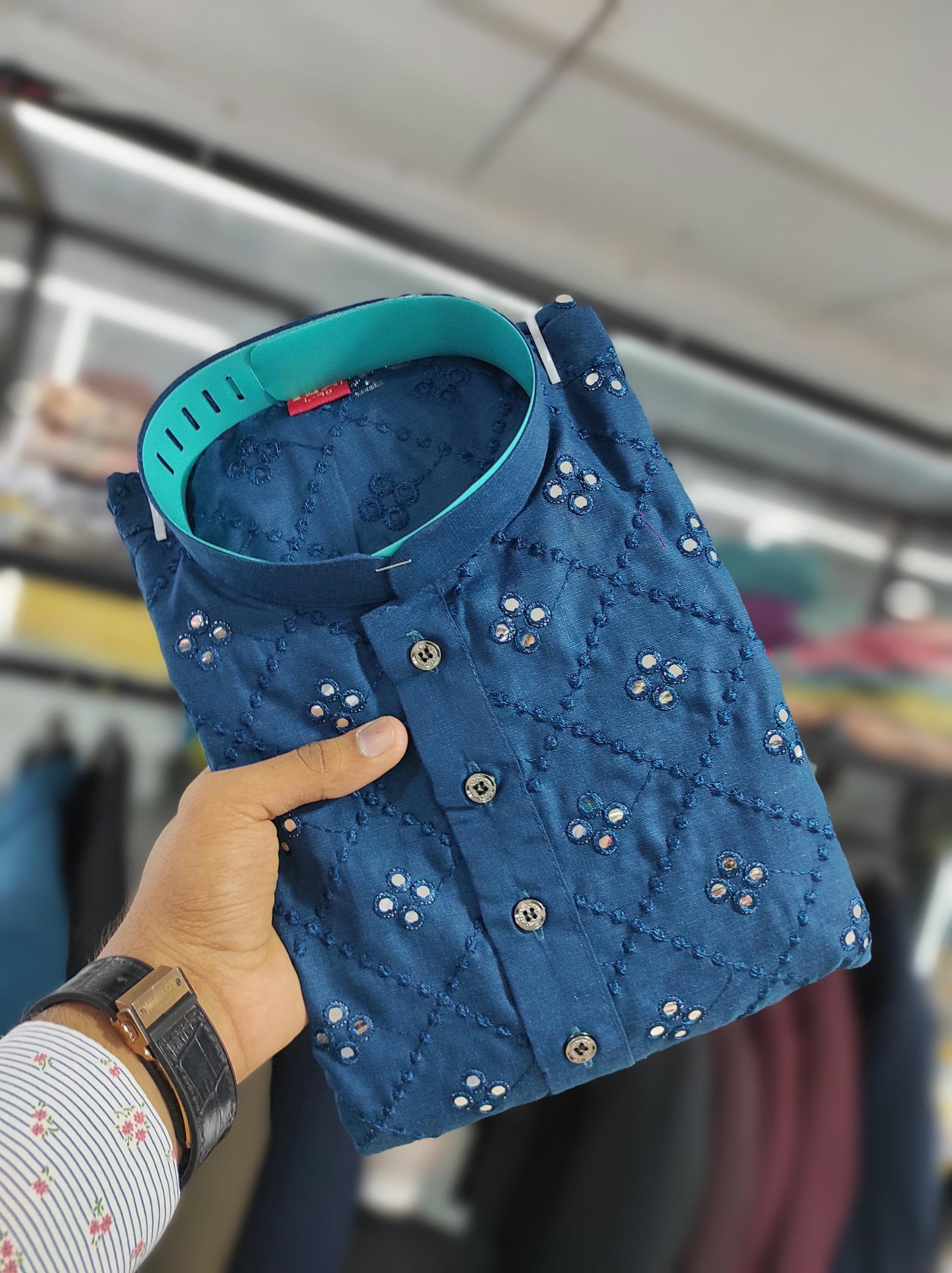 Sabella Kajukatri Mirror Work kurta mens wear Wholesale catalog