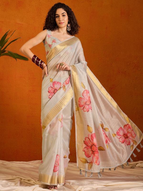 Salila 145 Designer Organza Printed Saree Wholesale catalog