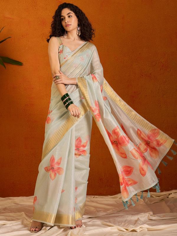 Salila 145 Designer Organza Printed Saree Wholesale catalog