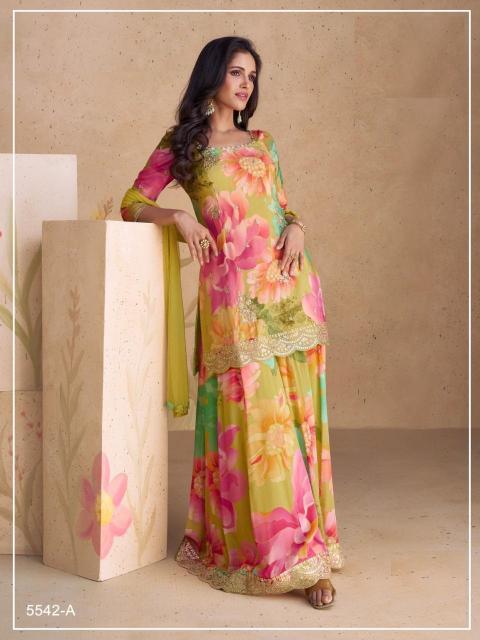 Sangam 5542 Chinon Digital Printed Salwar Kameez Wholesale Catalog