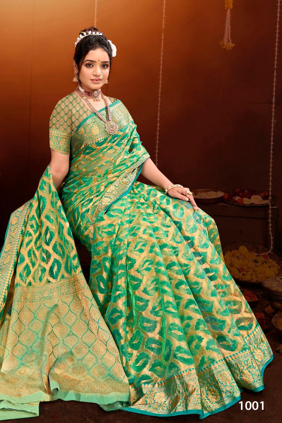 Saroj orchid silk vol.2 organza tissue silk saree in surat with price wholesale