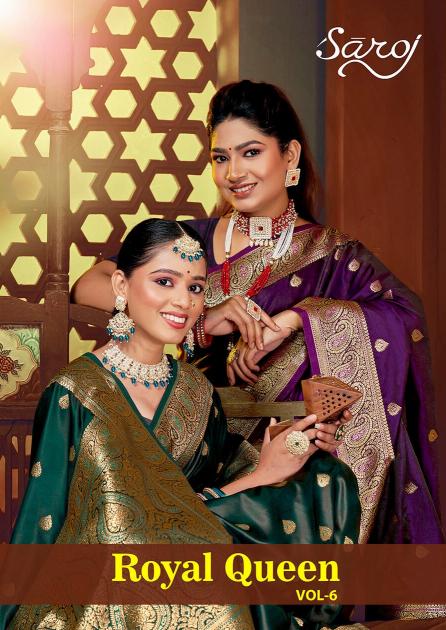 Saroj Royal Queen vol.6 Satin silk saree in surat with price wholesale