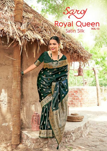 Saroj Royal Queen vol.13 Satin silk saree in surat with price wholesale